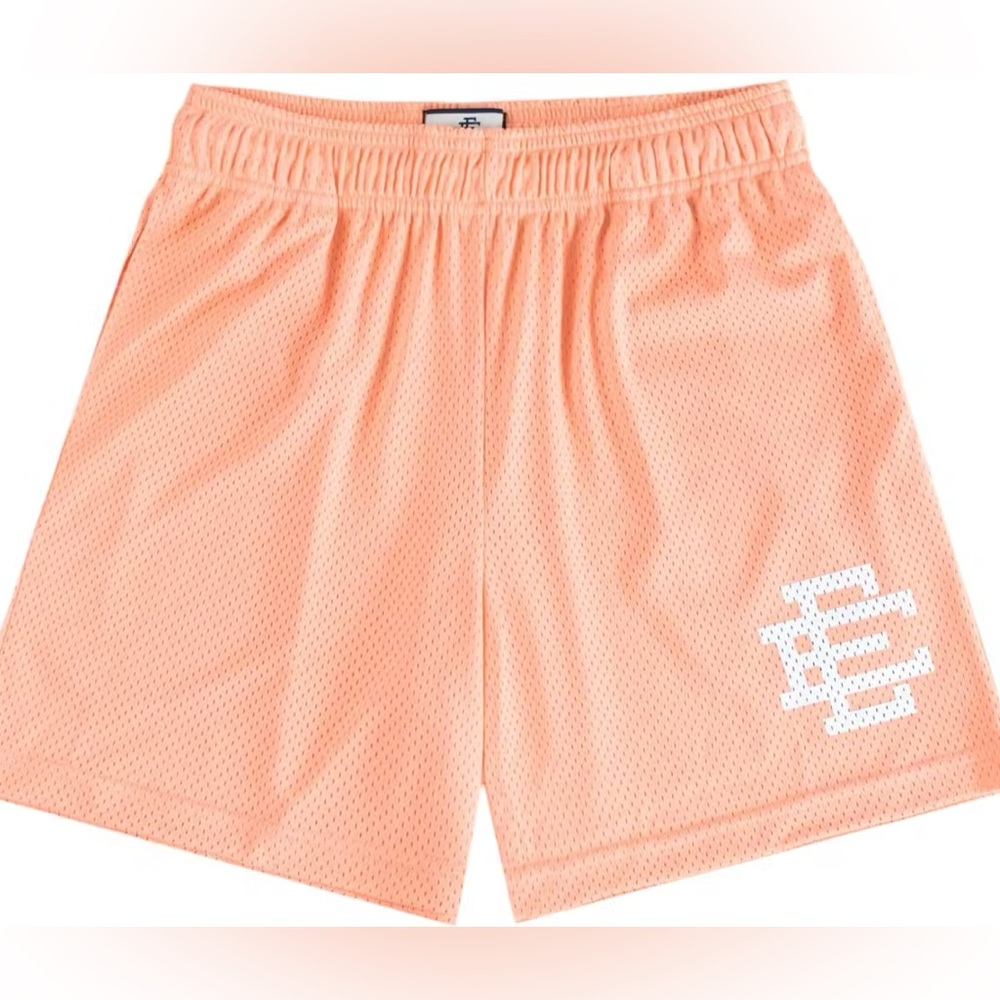 Eric Emanuel Coral salmon athletic Mesh Shorts